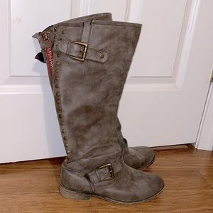 Tall Dusty Gray Boots